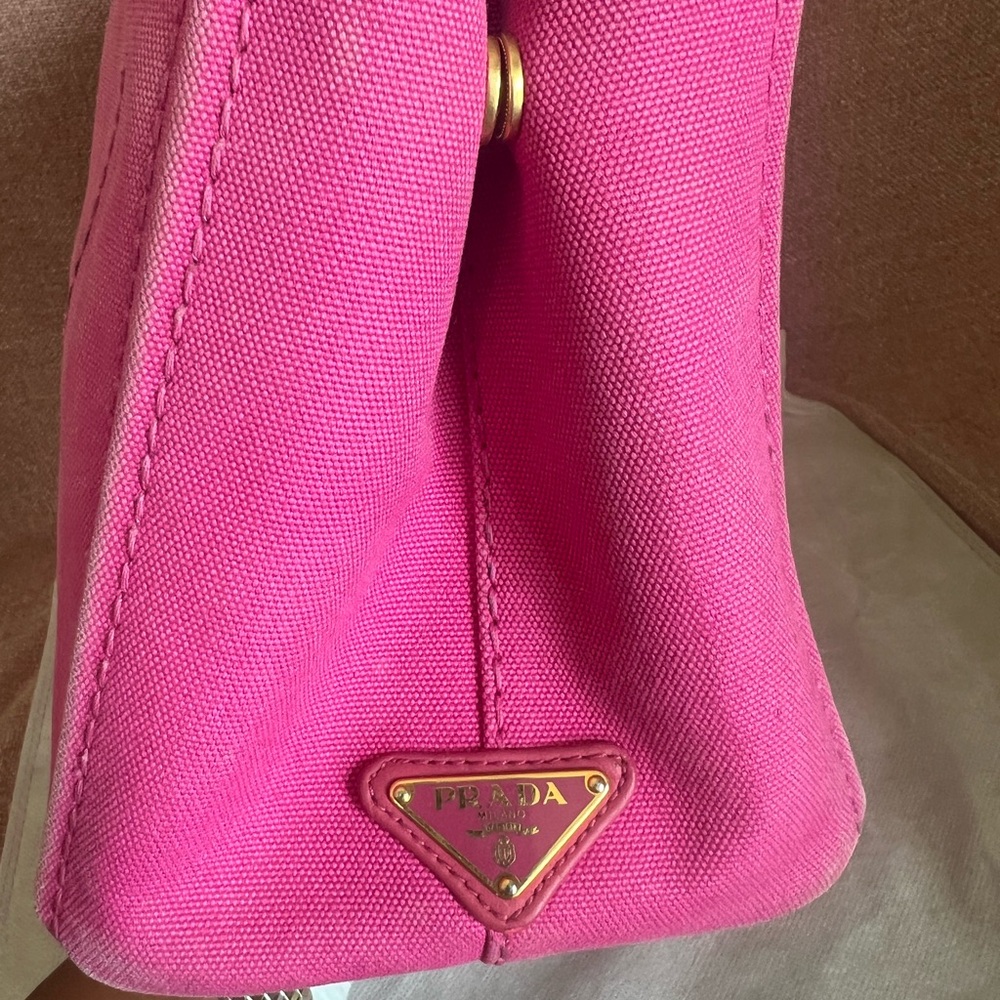Prada Fuchsia Canapé small Canvas Tote - Picture 10 of 16